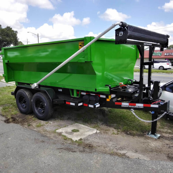 Trailer with Green Can
